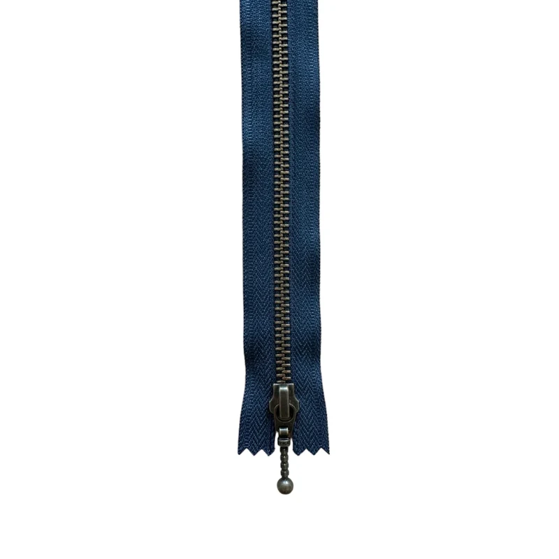 YKK Fast Lynlås Antik Messing 6 mm 35 cm